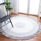 Safavieh 6 x 6 ft. Cape Cod Round Area Rug, Grey & Ivory CAP228F-6R - alternate 2